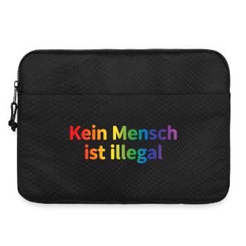 No One Is Illegal Rainbow - Laptop bag 15" - black - Front