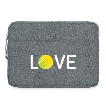 Amateur de tennis - Sacoche pour ordinateur portable 15 pouces - gris chiné - Devant