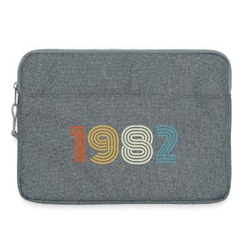 1982 Cadeau 1982 Vintage 1982 - Sacoche pour ordinateur portable 15 pouces - gris chiné - Devant