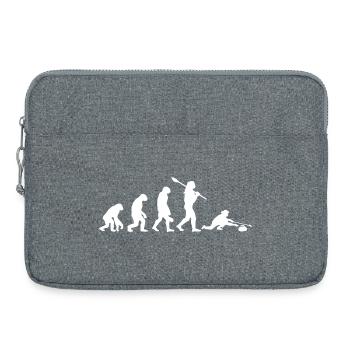 Entwicklung des Curling-Witzes und Wintersportkunst - Laptoptasche 15" - Grau meliert - Vorne