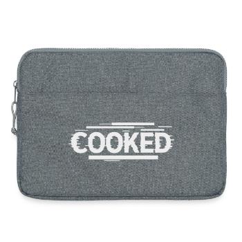 Cooked - Self-Ironic Font - Laptop bag 15" - heather grey - Front