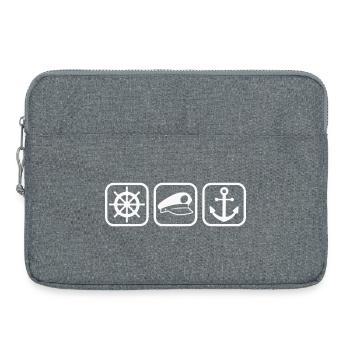 Boater Captain Sailor Boat Anchor Sailor - Laptop bag 15" - heather grey - Front