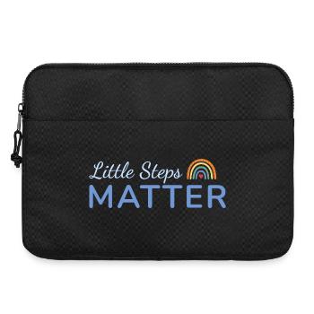 Les petits pas comptent, bleu arc-en-ciel - Sacoche pour ordinateur portable 15 pouces - noir - Devant