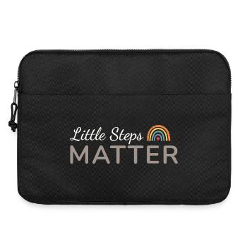 Little Steps Matter Regenbogen Taupe - Laptoptasche 15" - Schwarz - Vorne