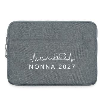 Futura Nonna 2027 Battito Cardiaco Gravidanza - Sacoche pour ordinateur portable 15 pouces - gris chiné - Devant