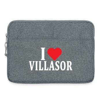 t-shirt I love Villasor t-shirt Sardinia - Laptop bag 15" - heather grey - Front