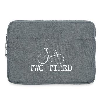 two tired bike fun gift idea bicycle - Laptoptasche 15" - Grau meliert - Vorne