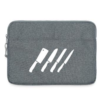 Dessin au couteau - Sacoche pour ordinateur portable 15 pouces - gris chiné - Devant
