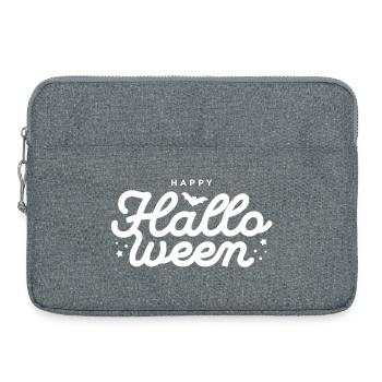 Festive Halloween Bat Typography Design - Laptop bag 15" - heather grey - Front