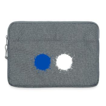 Blue White - Laptop bag 15" - heather grey - Front