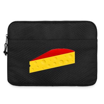 Käseecke mit roter Rinde - Laptoptasche 15" - Schwarz - Vorne