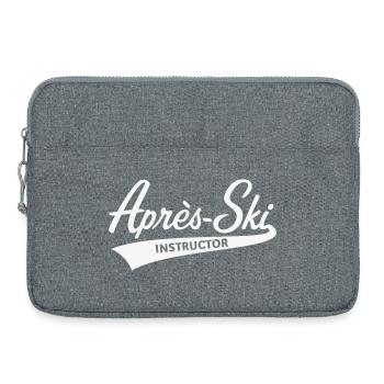 Après-Ski – Instructor (Schriftzug, Apres Ski / W) - Laptoptasche 15" - Grau meliert - Vorne