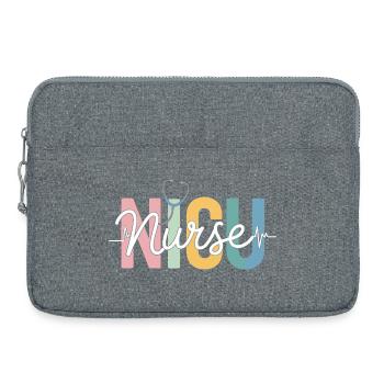 Conception des aidants arc-en-ciel - Sacoche pour ordinateur portable 15 pouces - gris chiné - Devant