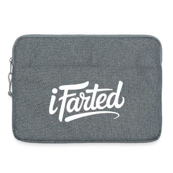 I farted - Funny Gen Alpha Logo - Laptop bag 15" - heather grey - Front