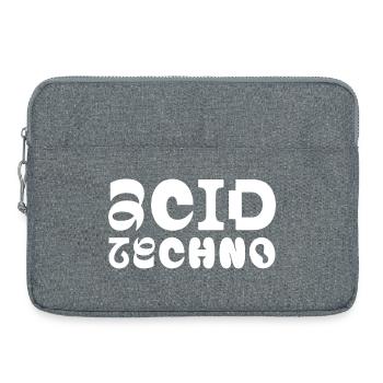 Acid Techno Pulse Typografie - Laptoptasche 15" - Grau meliert - Vorne