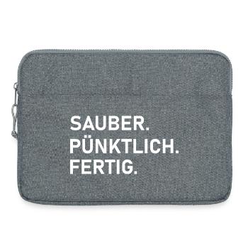 Sauber. Pünktlich. Profi-Arbeit. - Laptoptasche 15" - Grau meliert - Vorne