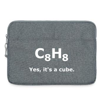 C8H8 Cuban Molecule Chemistry – Yes It's a Cube - Laptoptasche 15" - Grau meliert - Vorne