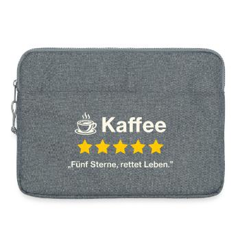 Critique de café – Cinq étoiles, sauve des vies - Sacoche pour ordinateur portable 15 pouces - gris chiné - Devant