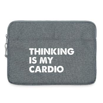Thinking Is My Cardio - Laptoptasche 15" - Grau meliert - Vorne