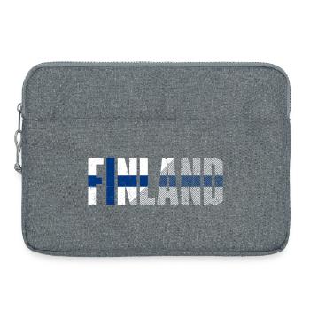 Drapeau nordique de la Finlande - Sacoche pour ordinateur portable 15 pouces - gris chiné - Devant