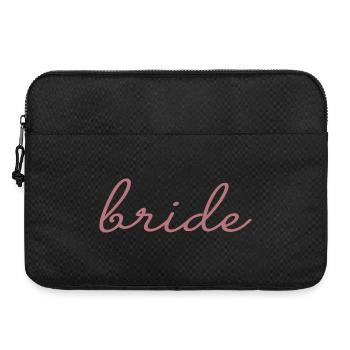 Braut passende Verlobung Brautdusche Hochzeit - Laptoptasche 15" - Schwarz - Vorne
