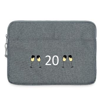 20.Geburtstag 20 Jahre Jubiläum 20 Jahre Zahl 20 - Laptoptasche 15" - Grau meliert - Vorne