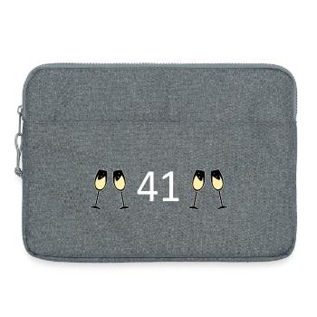 41.Geburtstag 41 Jahre Jubiläum 41 Jahre Zahl 41 - Laptoptasche 15" - Grau meliert - Vorne