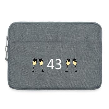 43rd Birthday 43 Years Anniversary 43 Years Number 43 - Laptop bag 15" - heather grey - Front