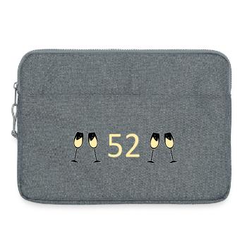 52nd Birthday 52 Years Anniversary 52 Number 52 - Laptop bag 15" - heather grey - Front