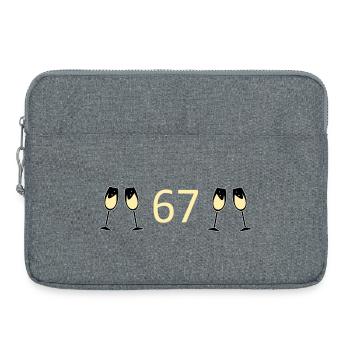 67e anniversaire 67 ans Jubilé 67 Numéro 67 - Sacoche pour ordinateur portable 15 pouces - gris chiné - Devant