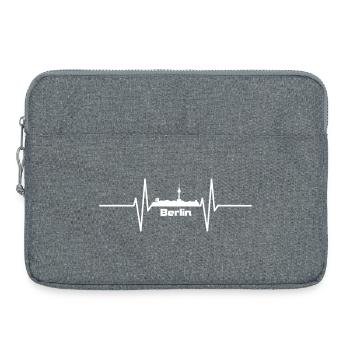 Battement de cœur avec Skyline Berlin - Sacoche pour ordinateur portable 15 pouces - gris chiné - Devant