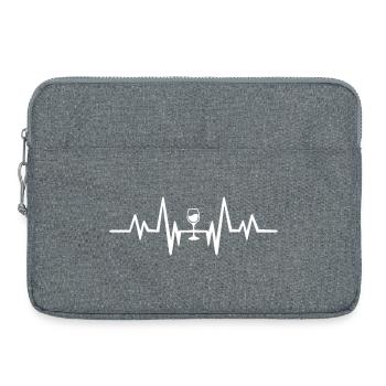 Wein herzschlag - Laptoptasche 15" - Grau meliert - Vorne