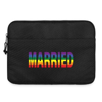 Verheiratet im Regenbogen - Laptoptasche 15" - Schwarz - Vorne