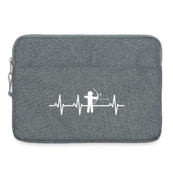 Archery Heartbeat - Laptop bag 15" - heather grey - Front