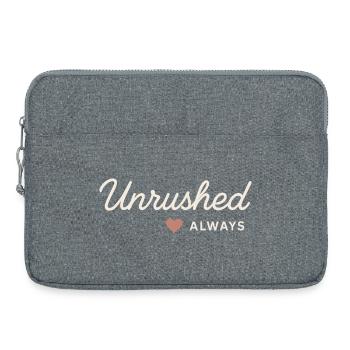 Calm is rebellion. Soft Life Self Care - Laptop bag 15" - heather grey - Front