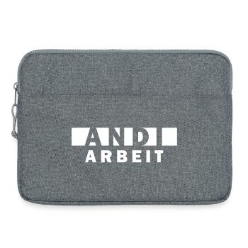 Andi Arbeit – Lustiger Namensspruch Andreas Andrea - Laptoptasche 15" - Grau meliert - Vorne