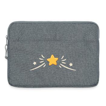 Twinkling star and sparks - Laptop bag 15" - heather grey - Front