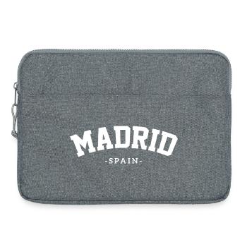 Madrid : Conception du logo de la capitale - Sacoche pour ordinateur portable 15 pouces - gris chiné - Devant