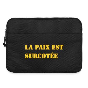 LA PAIX EST SURCOTÉE - Sacoche pour ordinateur portable 15 pouces - noir - Devant