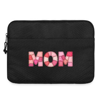 DIY Patchwork Style Mom Typography Mom - Laptop bag 15" - black - Front