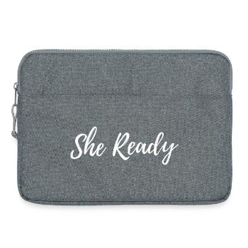 Sie ist bereit - Laptoptasche 15" - Grau meliert - Vorne