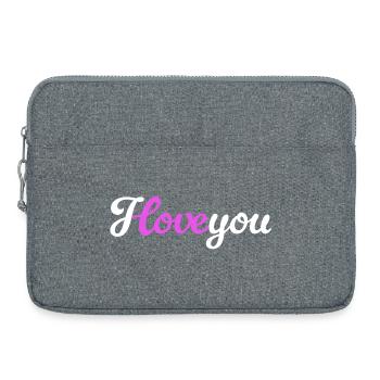 I love you Love Love Declaration Love Wedding - Laptop bag 15" - heather grey - Front