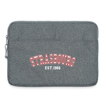 Strasbourg Est. 1966 - Laptop bag 15" - heather grey - Front