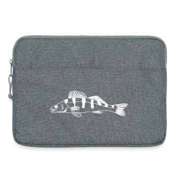 Zander Graphic – Angler Line-Art Design - Laptop bag 15" - heather grey - Front