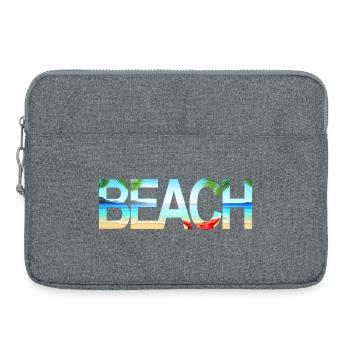 Beach - Laptop bag 15" - heather grey - Front