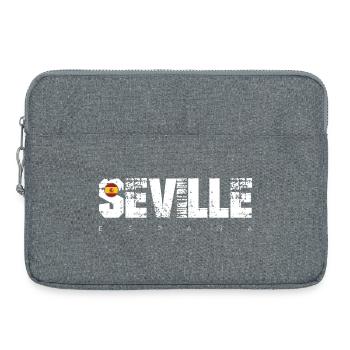 Typographie en détresse de Séville avec drapeau - Sacoche pour ordinateur portable 15 pouces - gris chiné - Devant