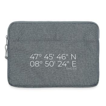 Koordinaten Singen - Laptoptasche 15" - Grau meliert - Vorne