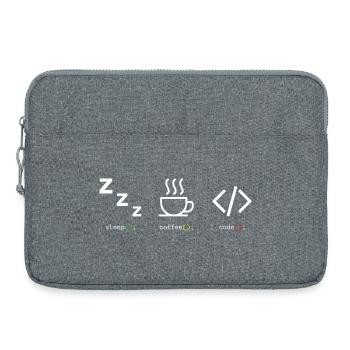 Code Coffee Sleep Trio - Laptop bag 15" - heather grey - Front