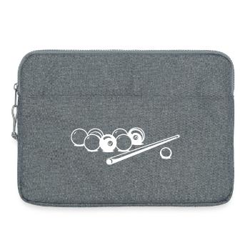 Billiard Balls Drawing - Laptop bag 15" - heather grey - Front