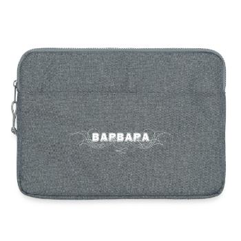 BARBARA Schriftzug mit Zierlinien - Laptoptasche 15" - Grau meliert - Vorne